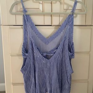 White and blue stripped tank top